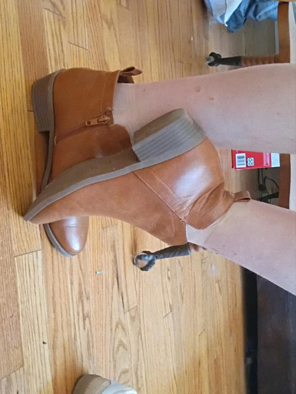 Brown Leather Chelsea Ankle Boots for Girls
